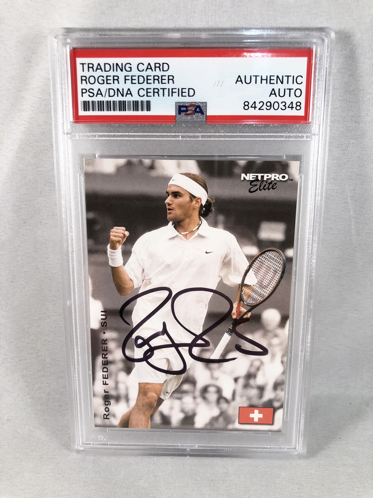 Roger Federer Signed Trading Card PSA/DNA Netpro Elite S2 COA