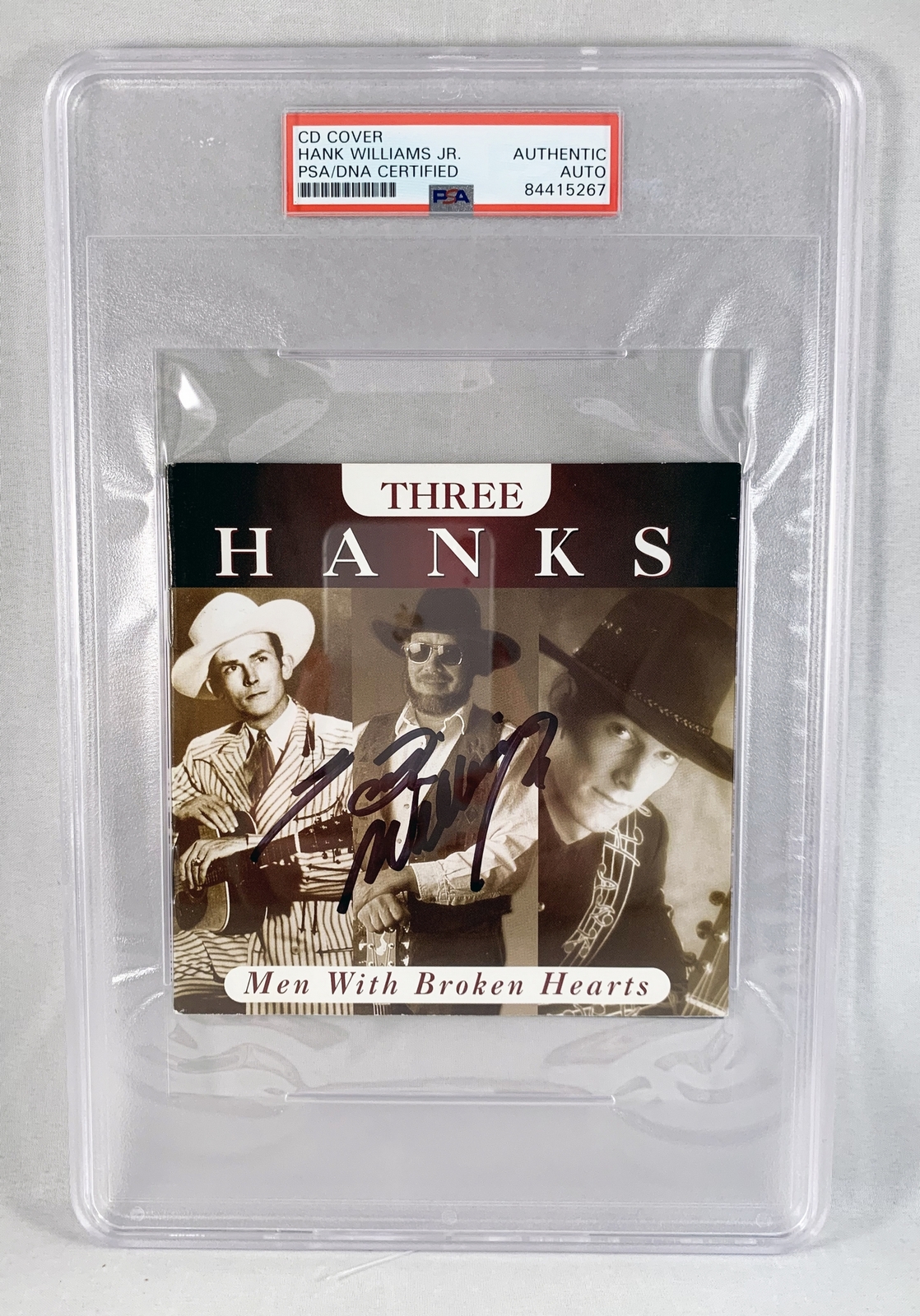 Country Singer Hank Williams Jr Signed CD Cover PSA/DNA 4 COA