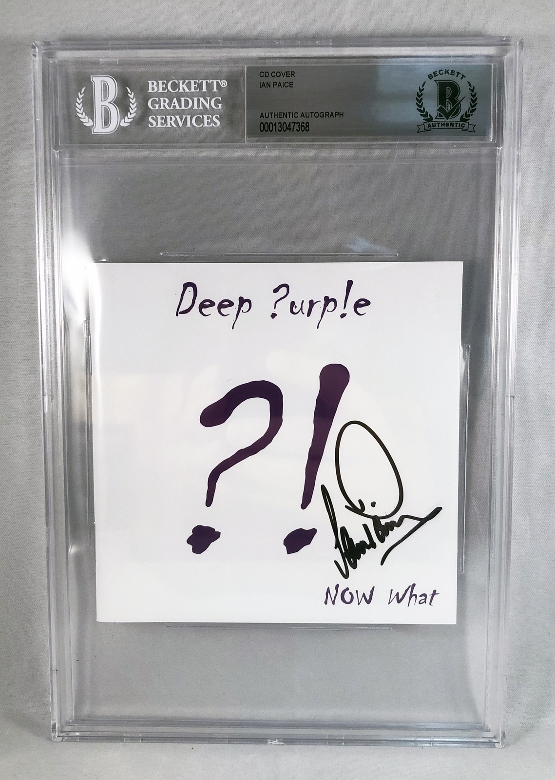 Ian Paice Signed CD Cover Beckett BAS Deep Purple COA
