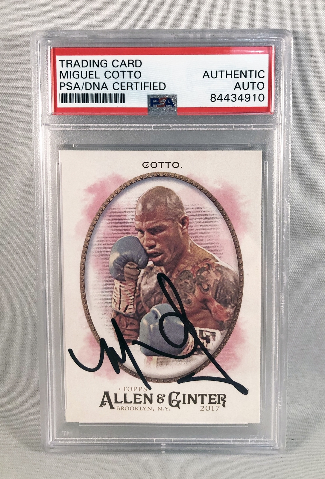 Miguel Cotto Signed Trading Card PSA/DNA 2017 Topps Allen & Ginter #284 2 COA
