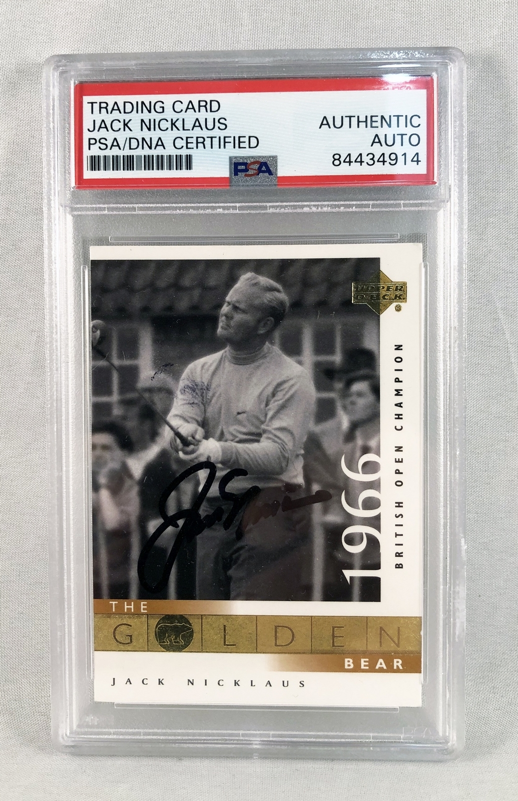 Jack Nicklaus Signed Trading Card 1966 Masters Champion COA