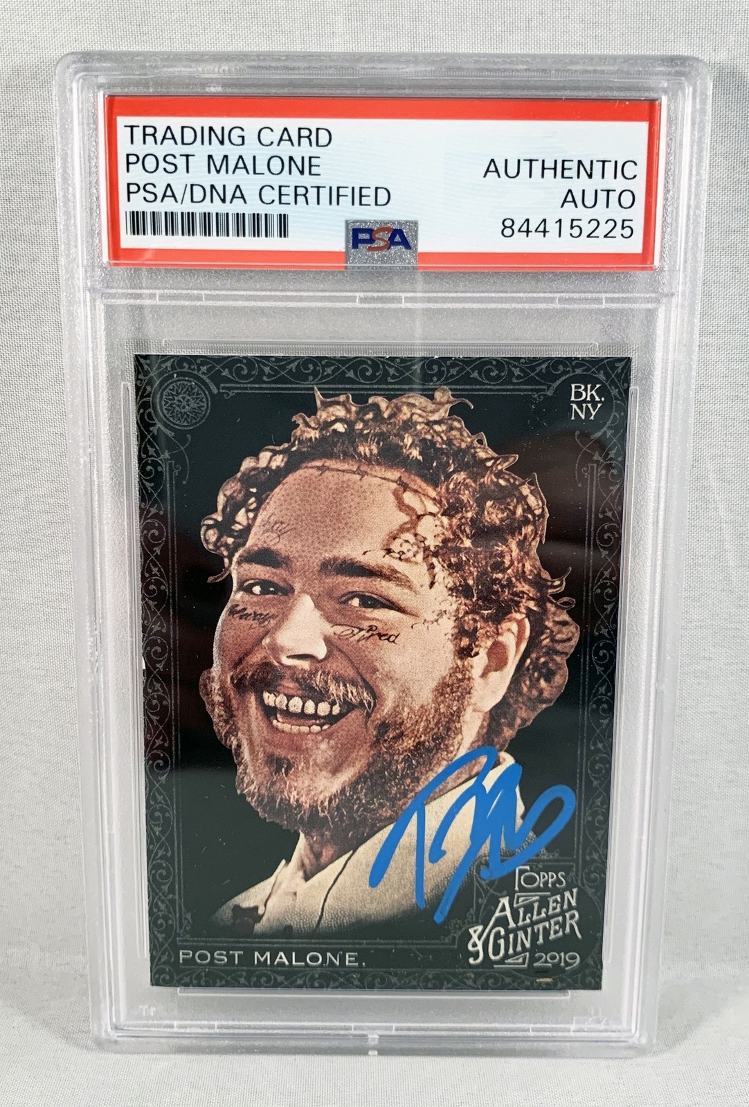 Post Malone Signed Trading Card Posty PSA/DNA 2019 Topps Allen & Ginter Black...