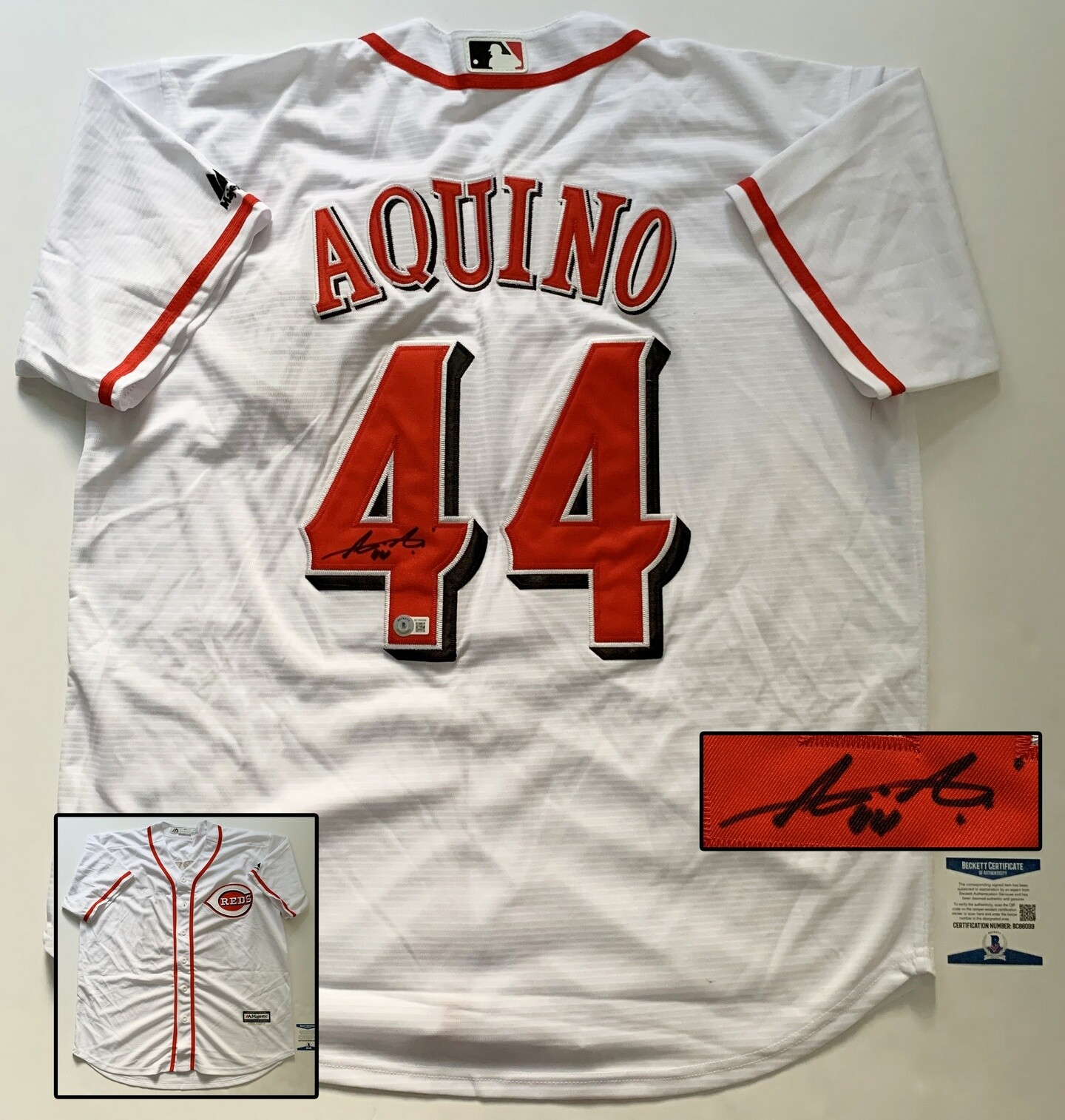 Aristides Aquino Signed Jersey Beckett BAS COA