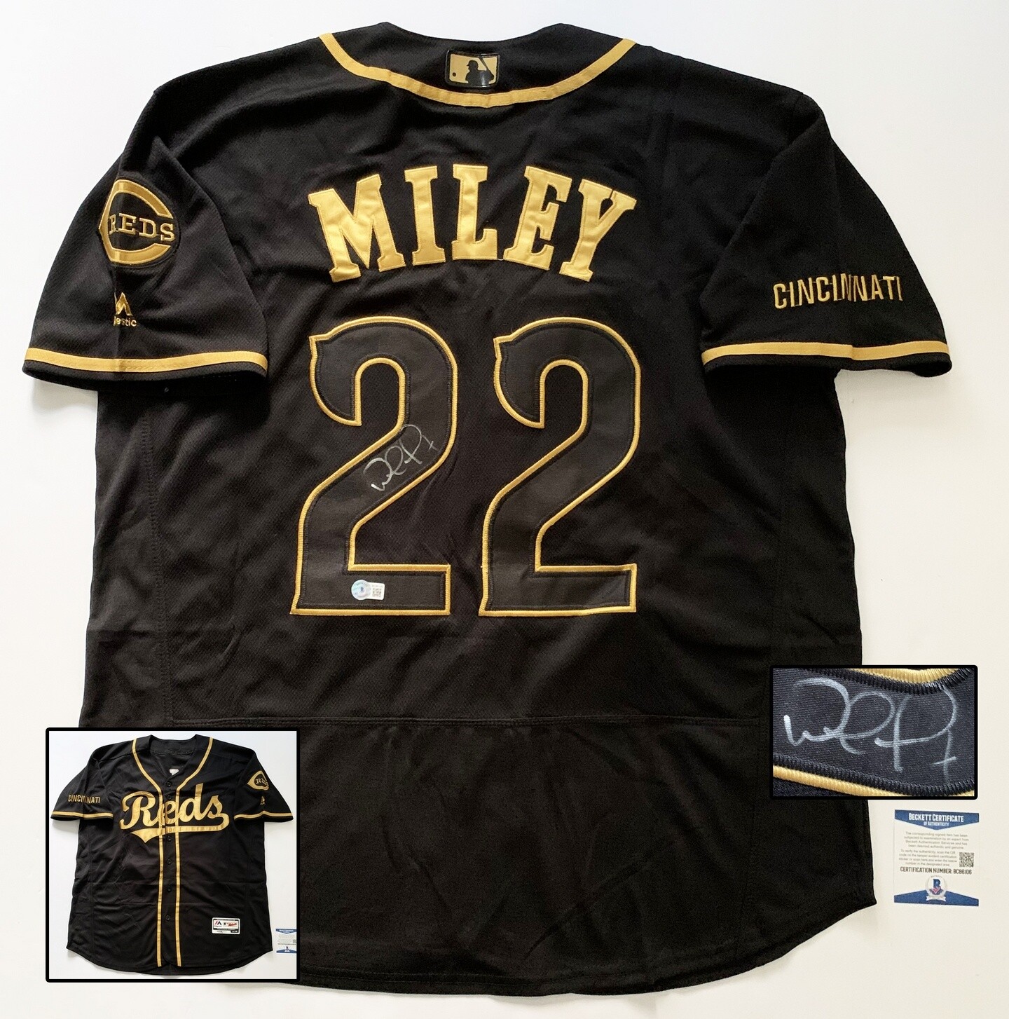 Wade Miley Signed Jersey Beckett BAS COA