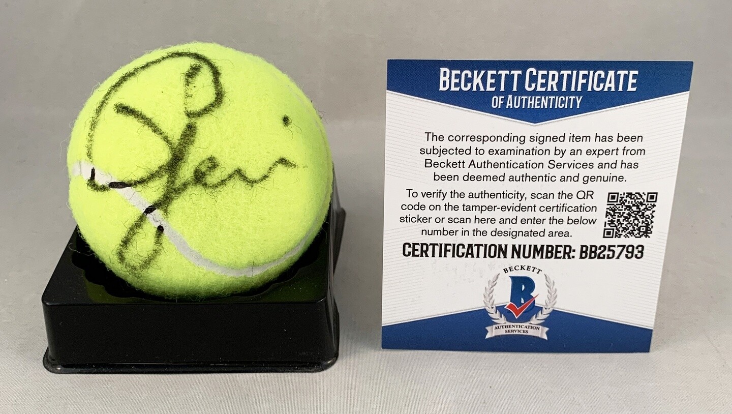 Eugenie Bouchard Signed Tennis Ball Beckett BAS COA