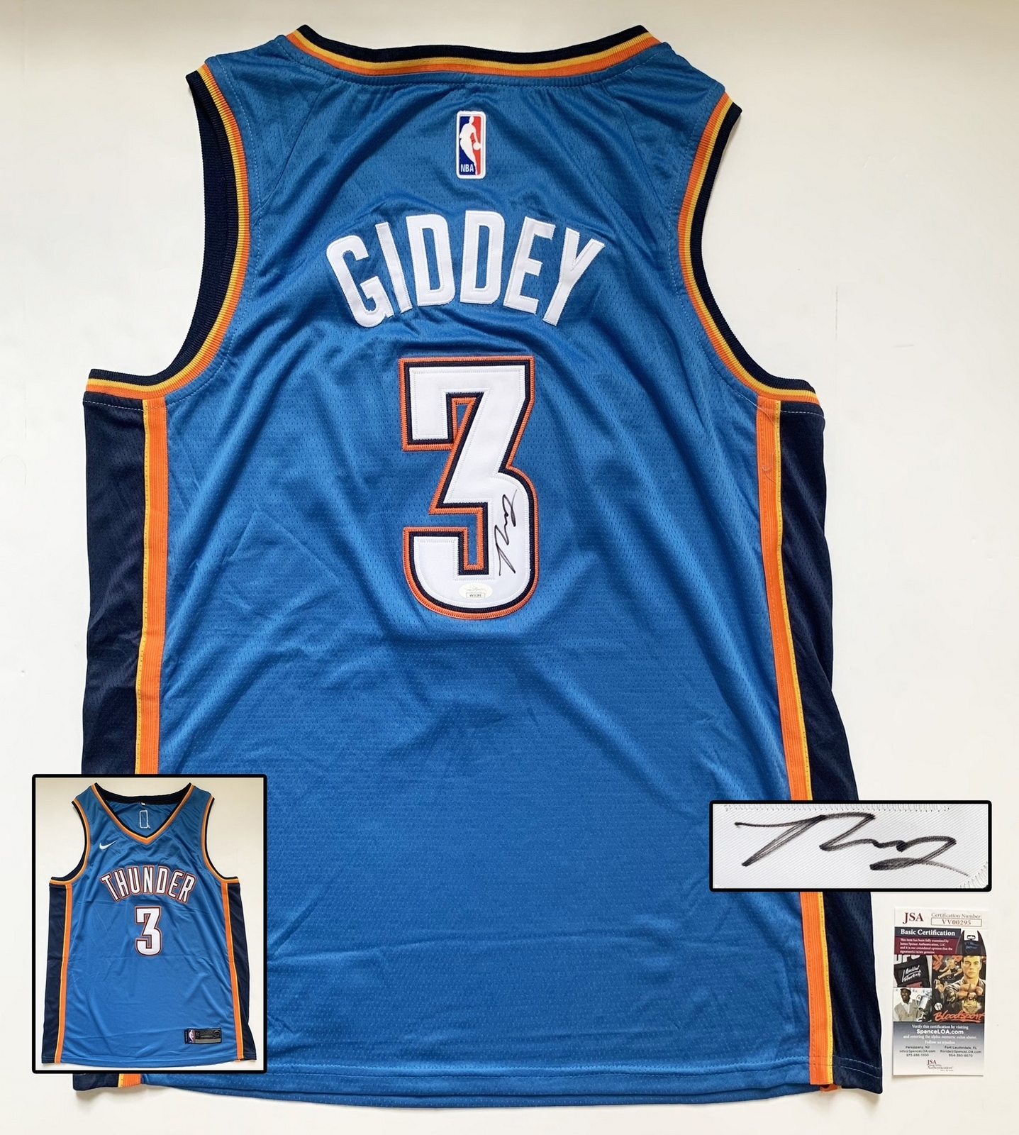 Oklahoma City Thunder Josh Giddey Signed Jersey JSA 2 COA