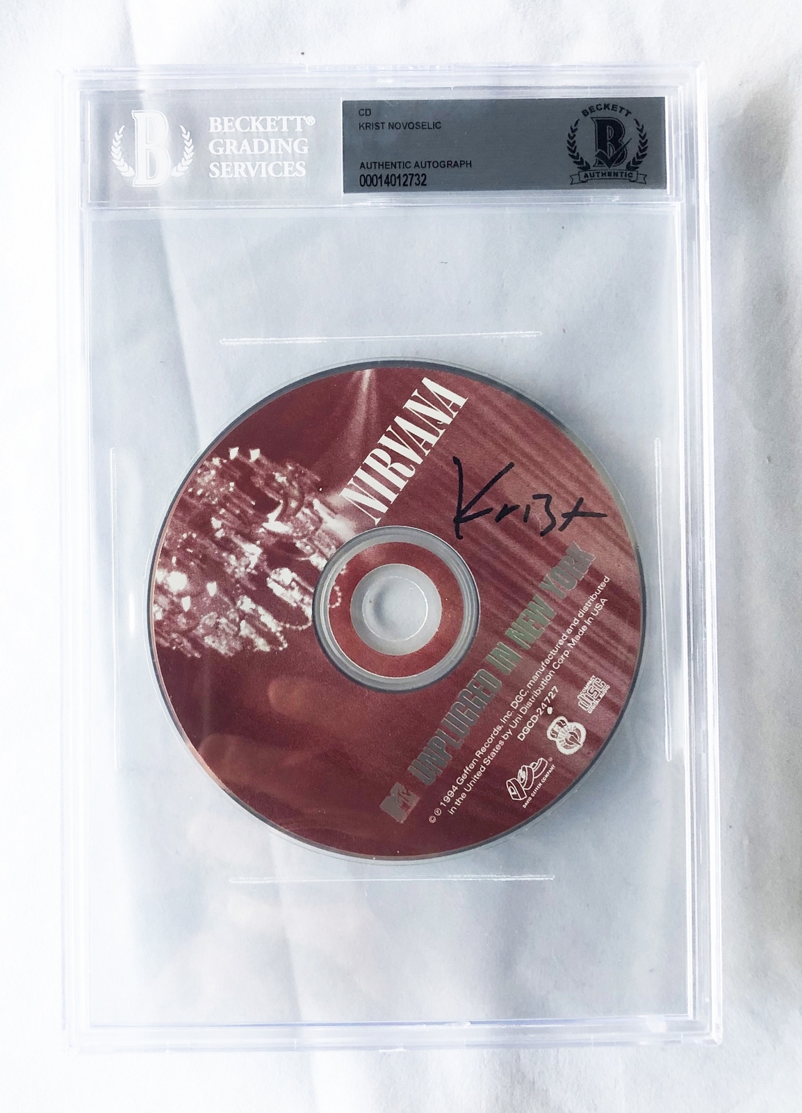 Krist Novoselic Signed CD Beckett BAS Nirvana 6 COA