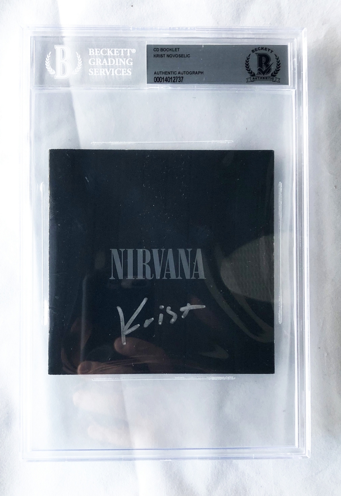 Krist Novoselic Signed CD Cover Beckett BAS Nirvana 3 COA