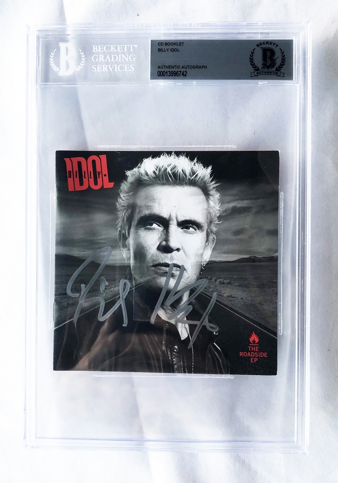 Billy Idol Signed CD Cover The Roadside Beckett BAS COA