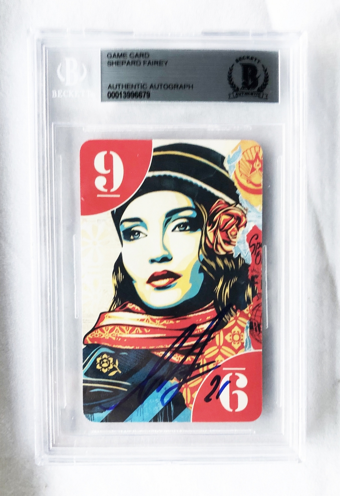 Shepard Fairey Signed Card Uno Limited Edition Beckett BAS COA