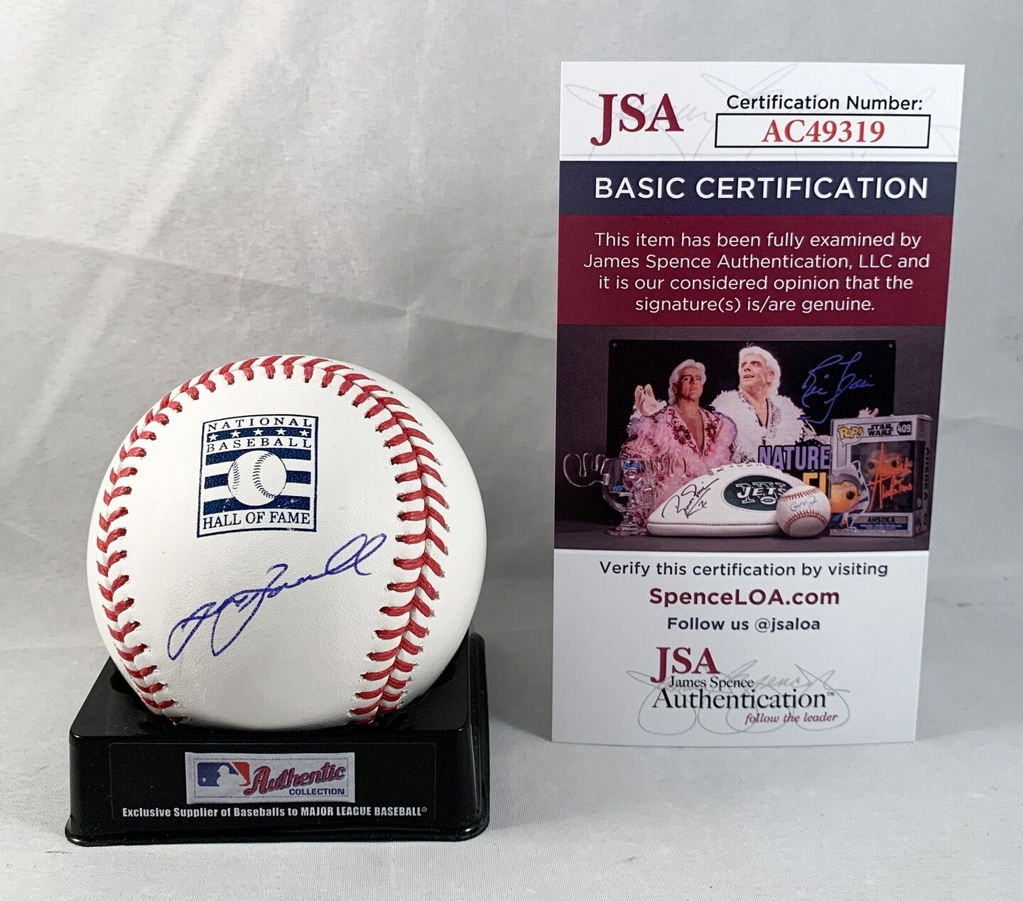 Houston Astros Jeff Bagwell Signed Hall of Fame Baseball JSA 1 COA