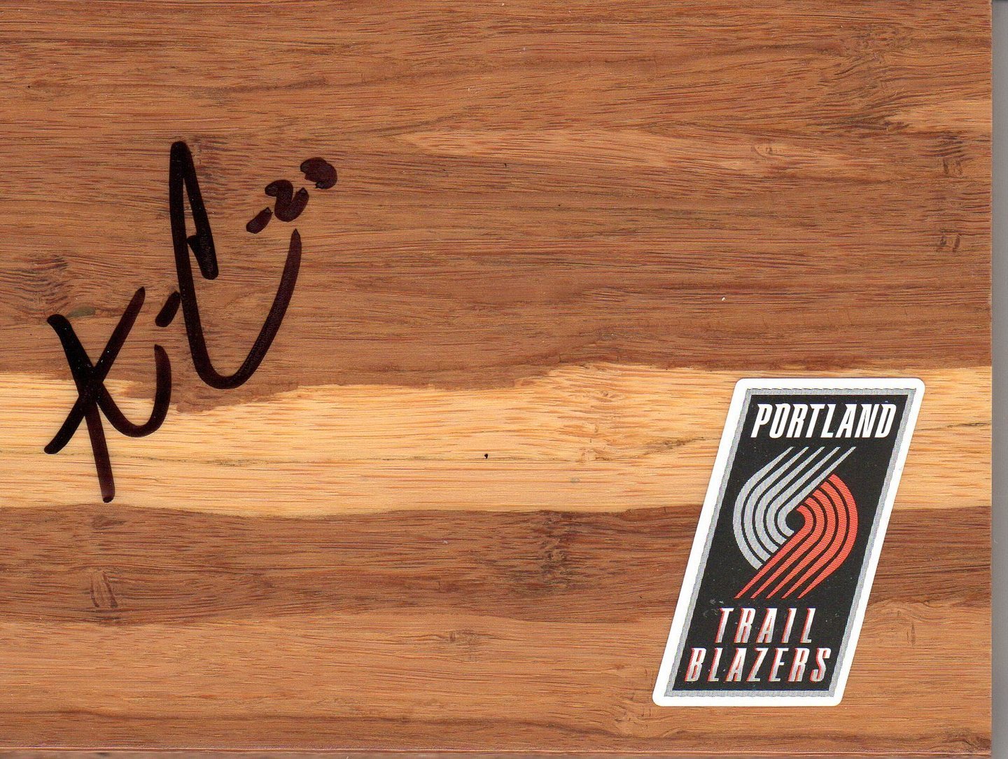 Portland Trail Blazers Allen Crabbe Autographed FloorBoard COA