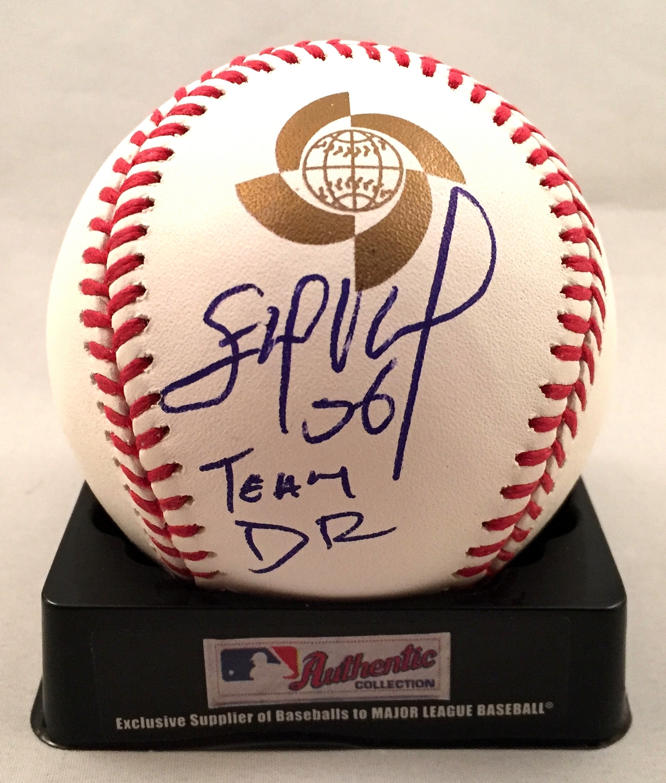 Miami Marlins Edinson Volquez Signed 2017 WBC Baseball Team DR COA