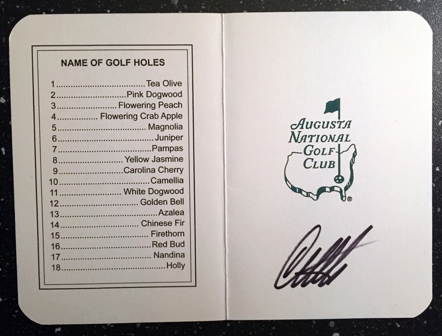 Masters Champion Craig Stadler Signed Masters Scorecard COA