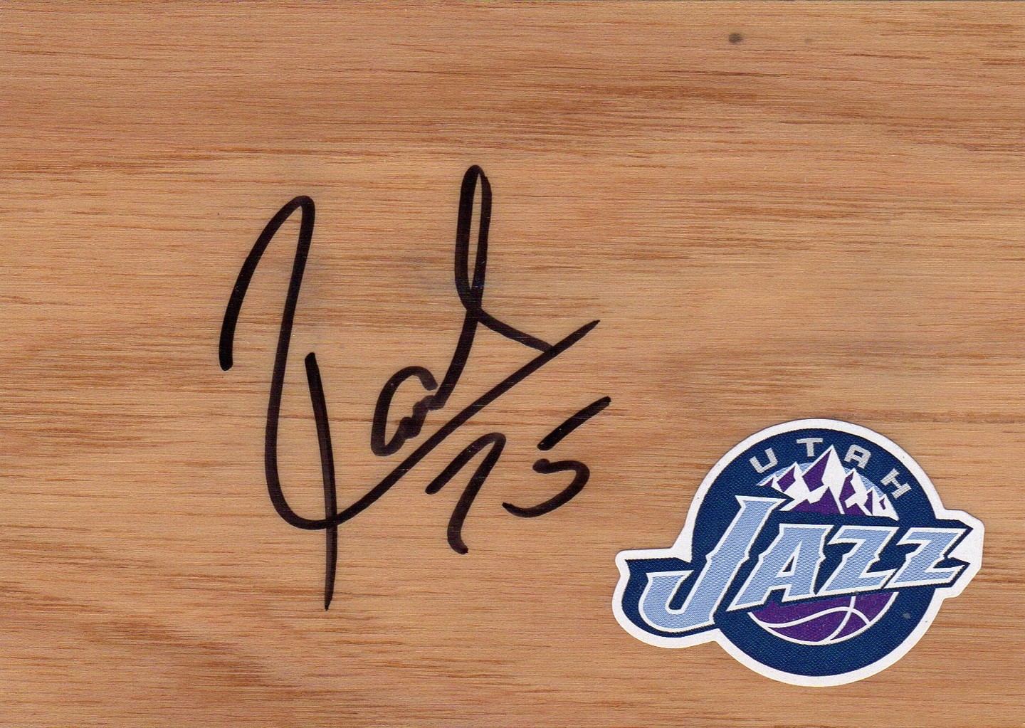 Utah Jazz Raul Neto Signed FloorBoard COA