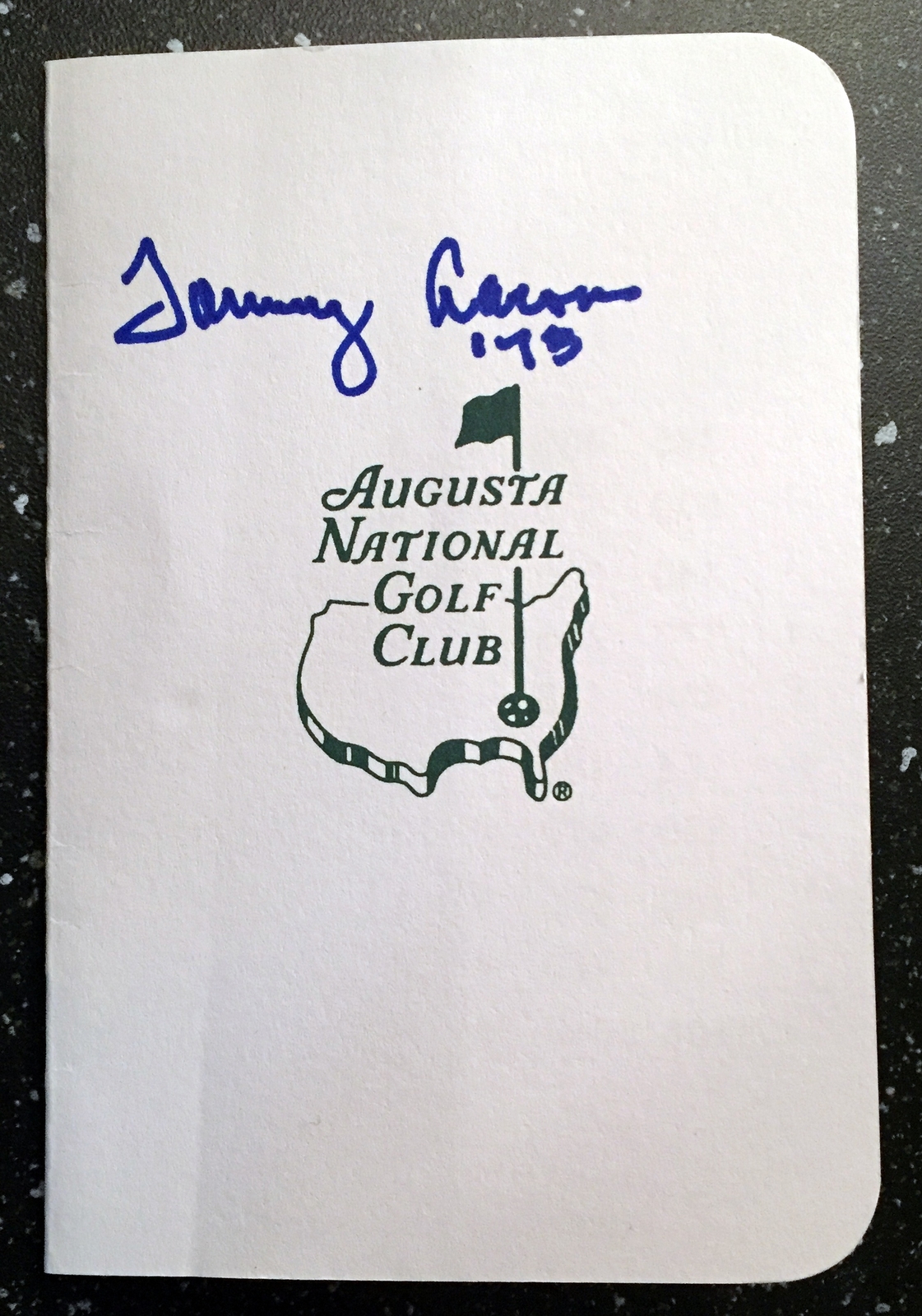 Tommy Aaron Signed Masters Scorecard COA