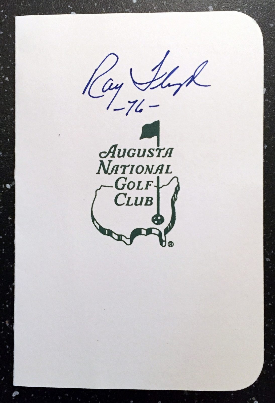 Raymond Floyd Signed Masters Scorecard COA