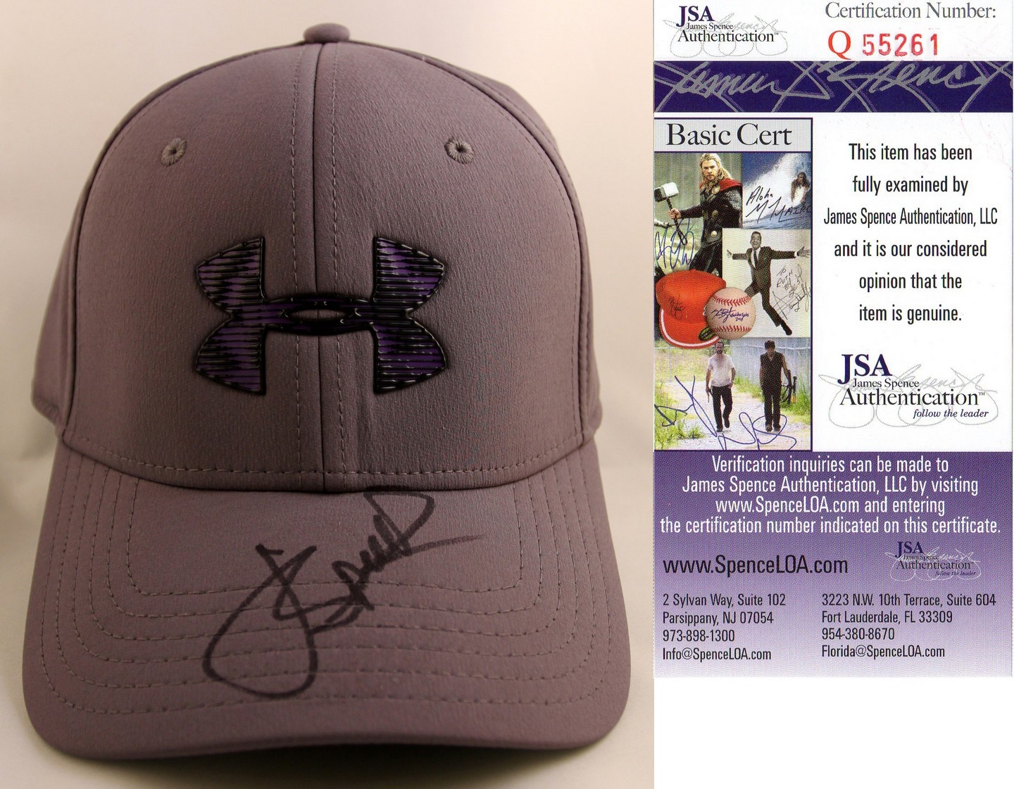 Masters Champion Jordan Spieth Signed Under Armour Hat JSA AUthenticated COA