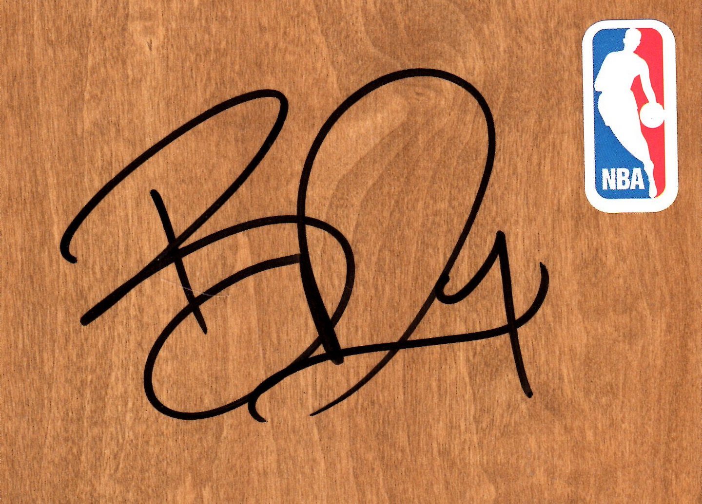 GOLDEN STATE WARRIORS BRANDON RUSH SIGNED FLOORBOARD COA COLLECTIBLE MEMORABILIA