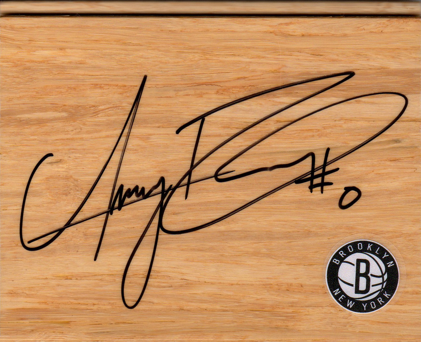 BROOKLYN NETS ANDRAY BLATCHE AUTOGRAPHED FLOORBOARD COA COLLECTIBLE MEMORABILIA
