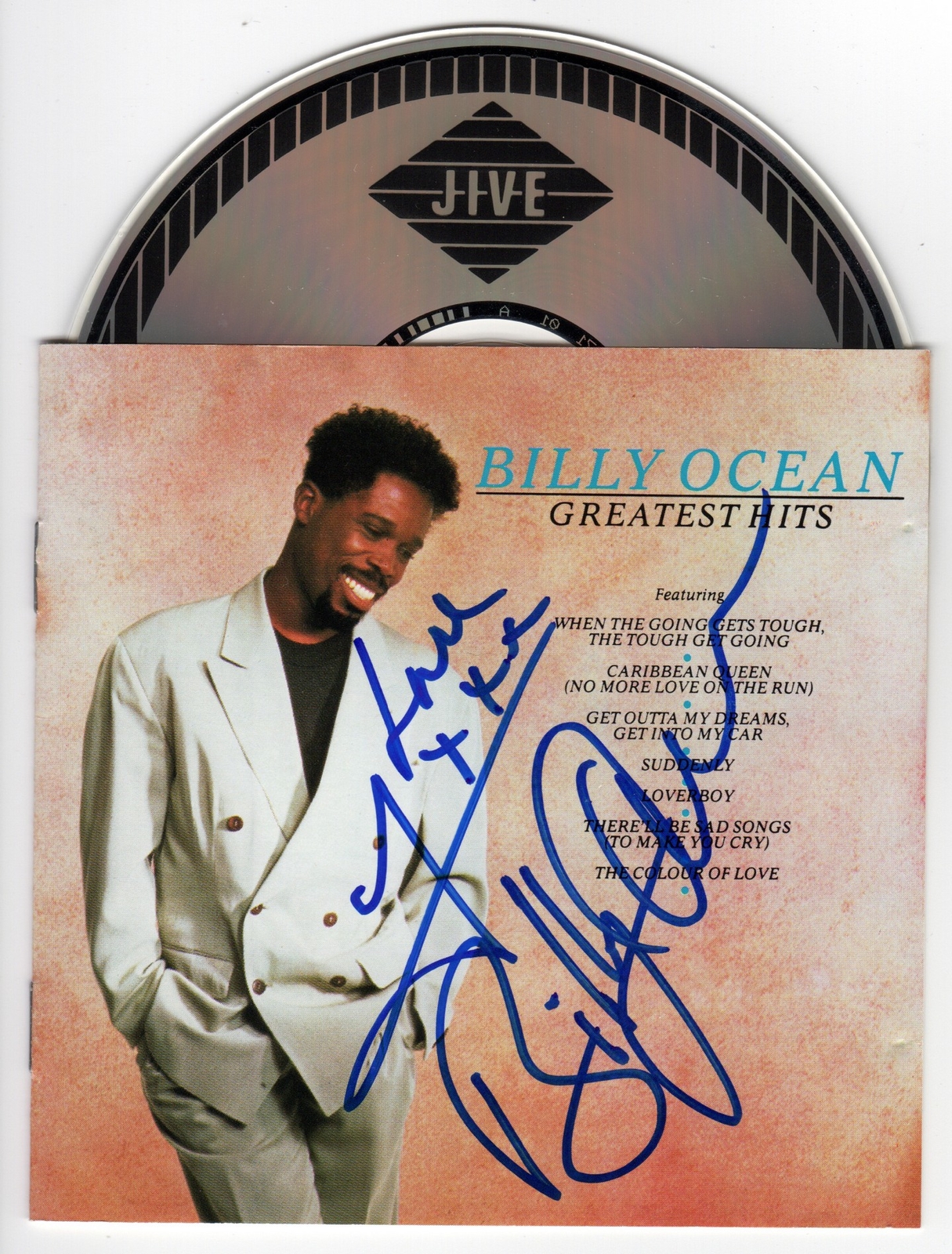 Billy Ocean Signed CD Cover COA