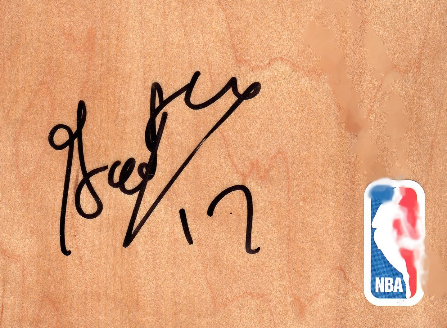 Washington Wizards Garrett Temple Signed FloorBoard COA