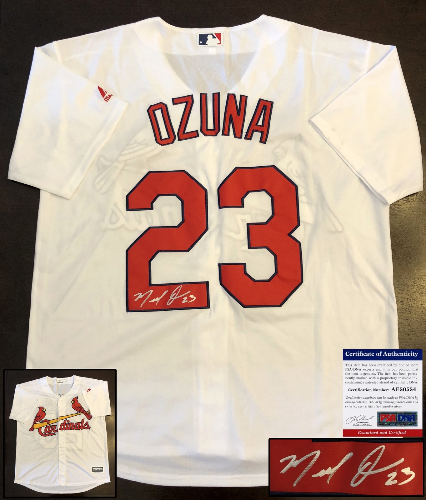 Marcell Ozuna St Louis Cardinals Signed Jersey PSA/DNA COA