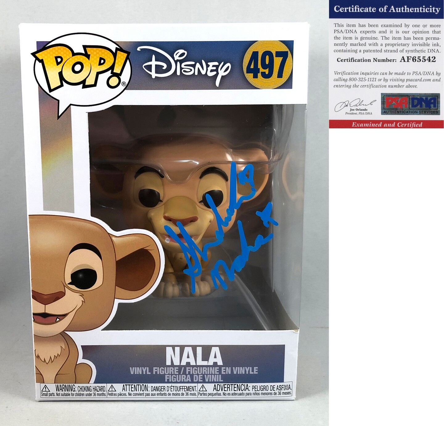Shahadi Wright Joseph Signed Funko Pop #497 Nala Disneys Lion King PSA/DNA COA