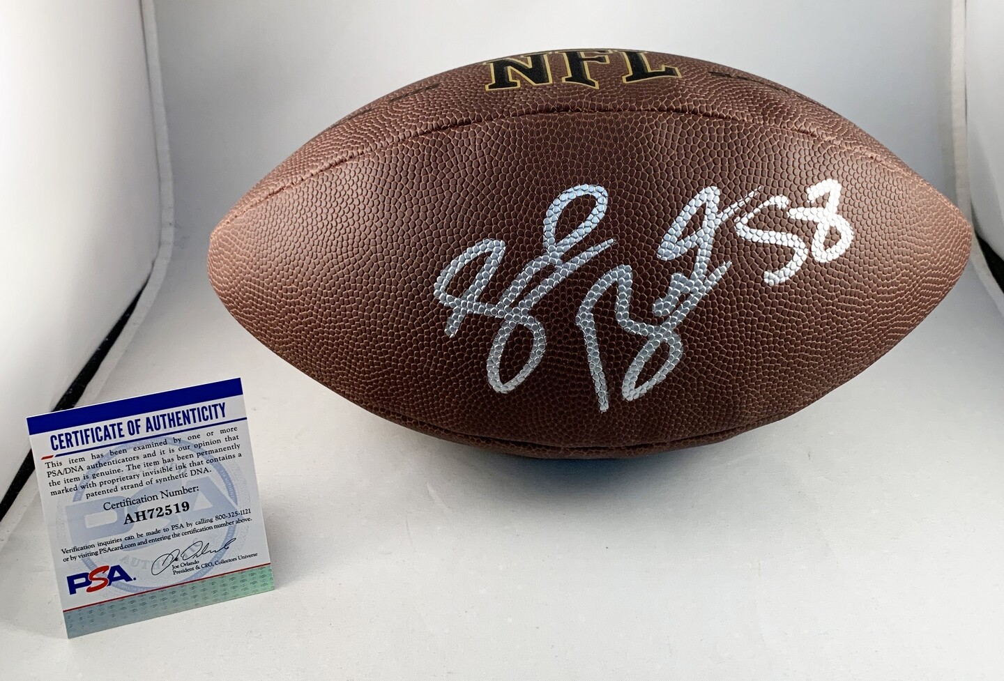 Tampa Bay Buccaneers Shaquil Barrett Signed Full Size NFL Composite Football PSA