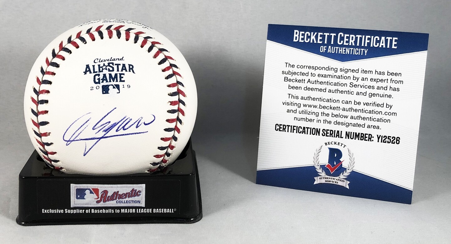 Chicago Cubs Aroldis Chapman Signed MLB 2019 All Star Baseball Beckett BAS COA