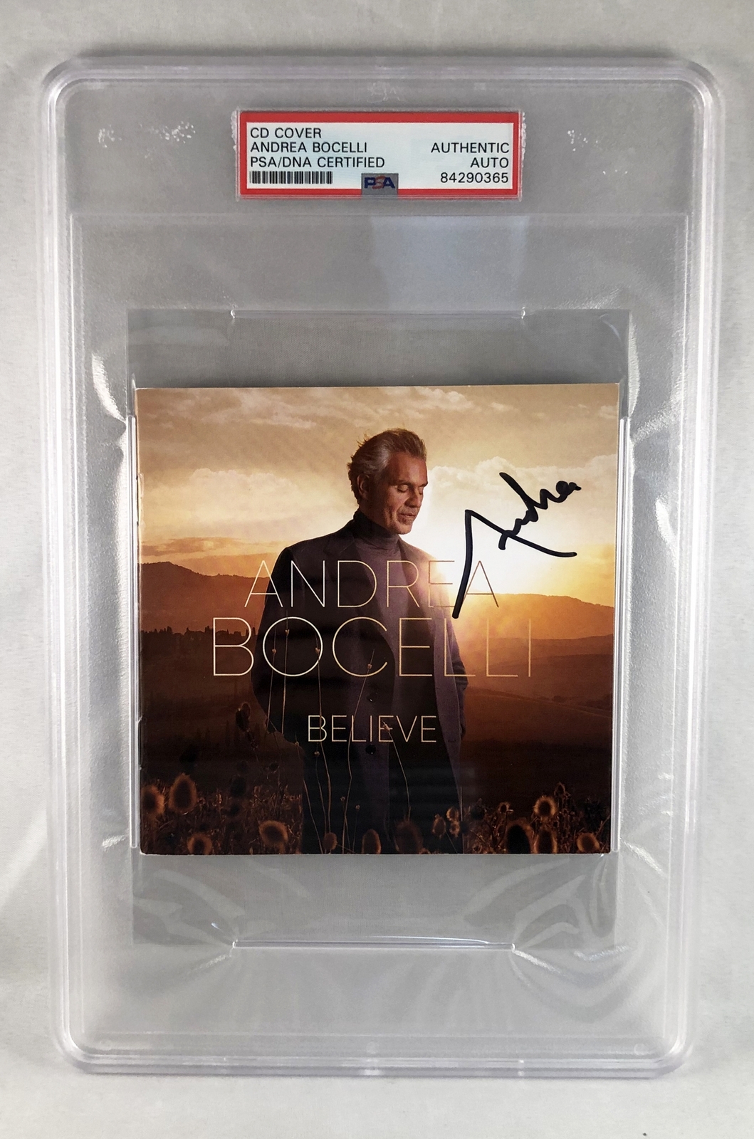 Andrea Bocelli Signed CD Cover PSA/DNA 1 COA