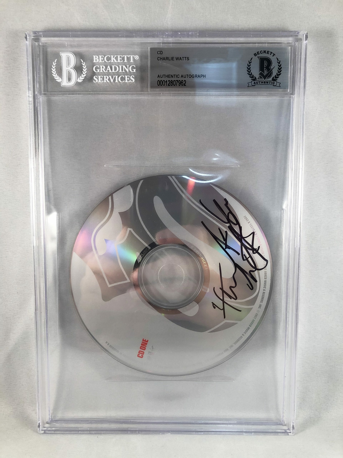 Charlie Watts Signed CD Beckett BAS The Rolling Stones 5 COA