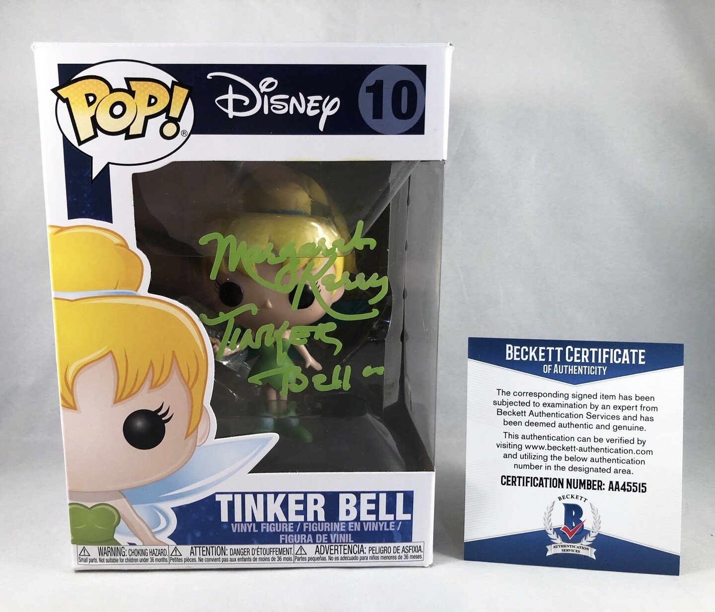 Margaret Kerry Signed Funko Pop Tinkerbell Beckett BAS COA