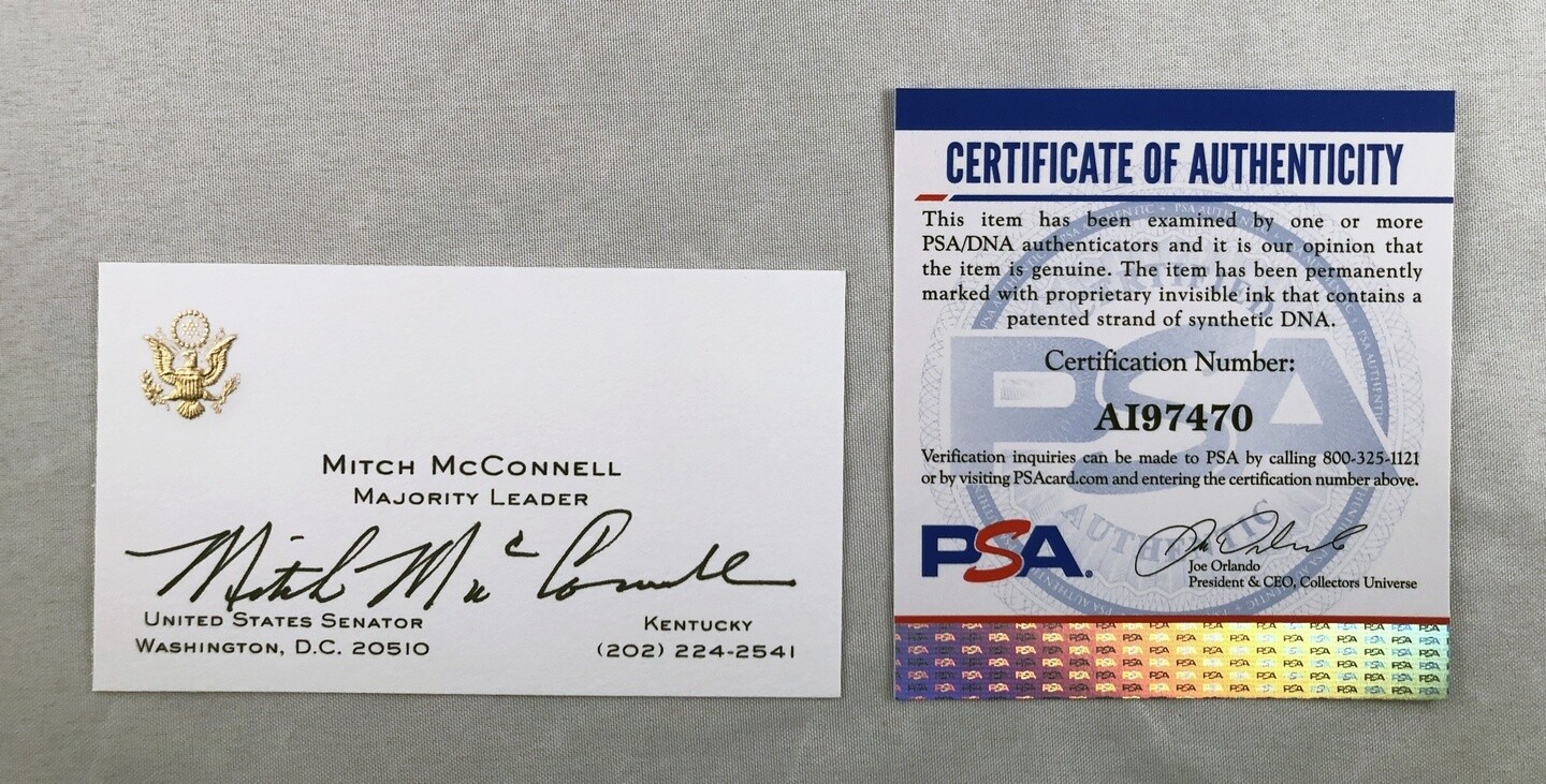 US Senator Republican Majority Leader Mitch McConnell Signed Senate Business ...