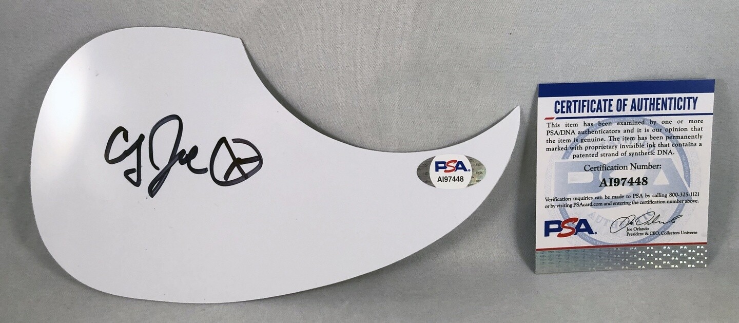 Country Joe McDonald Autographed Acoustic PickGuard PSA/DNA COA