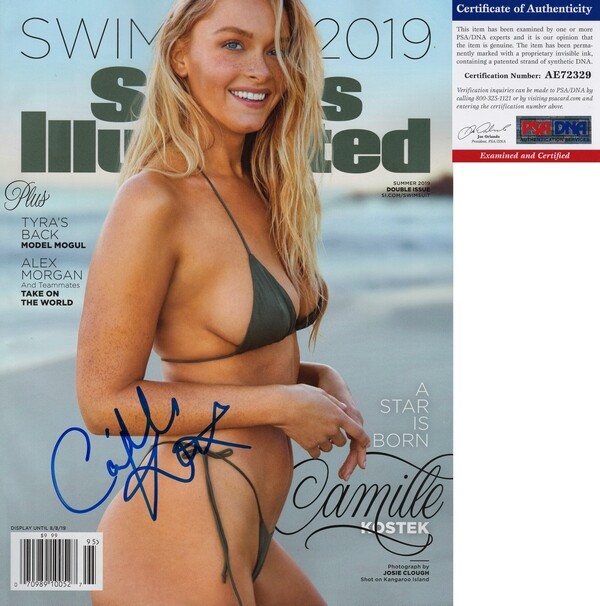 Camille Kostek Signed Magazine 2019 SI Swimsuit Issue PSA/DNA 2 COA