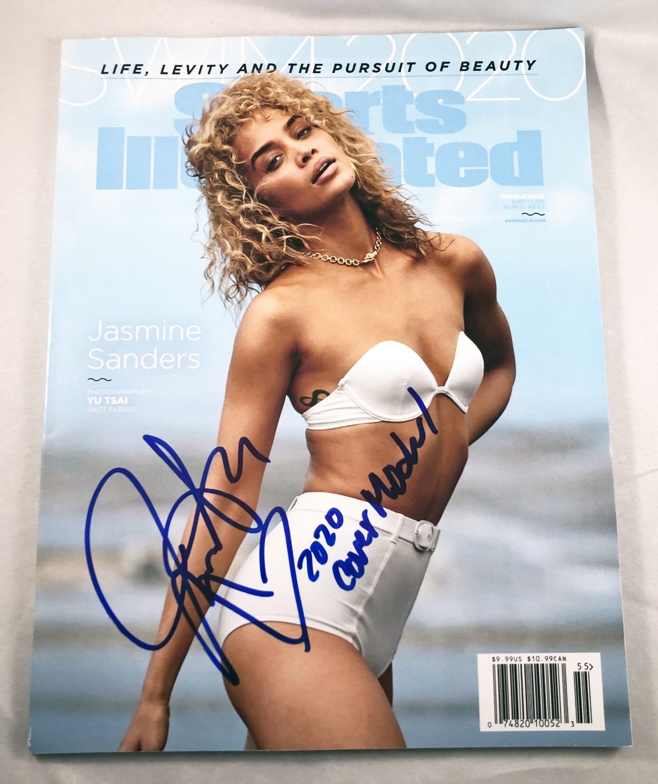 2020 SI Swimsuit Cover Model Jasmine Sanders Signed Magazine Beckett BAS 2 COA