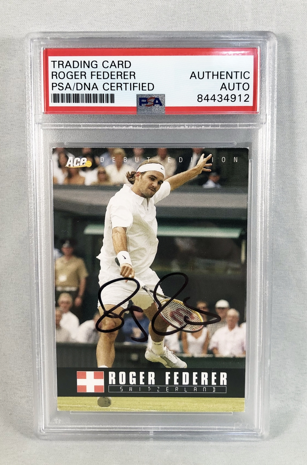 Roger Federer Signed Trading Card PSA/DNA 2005 Ace Gem MT 10 COA