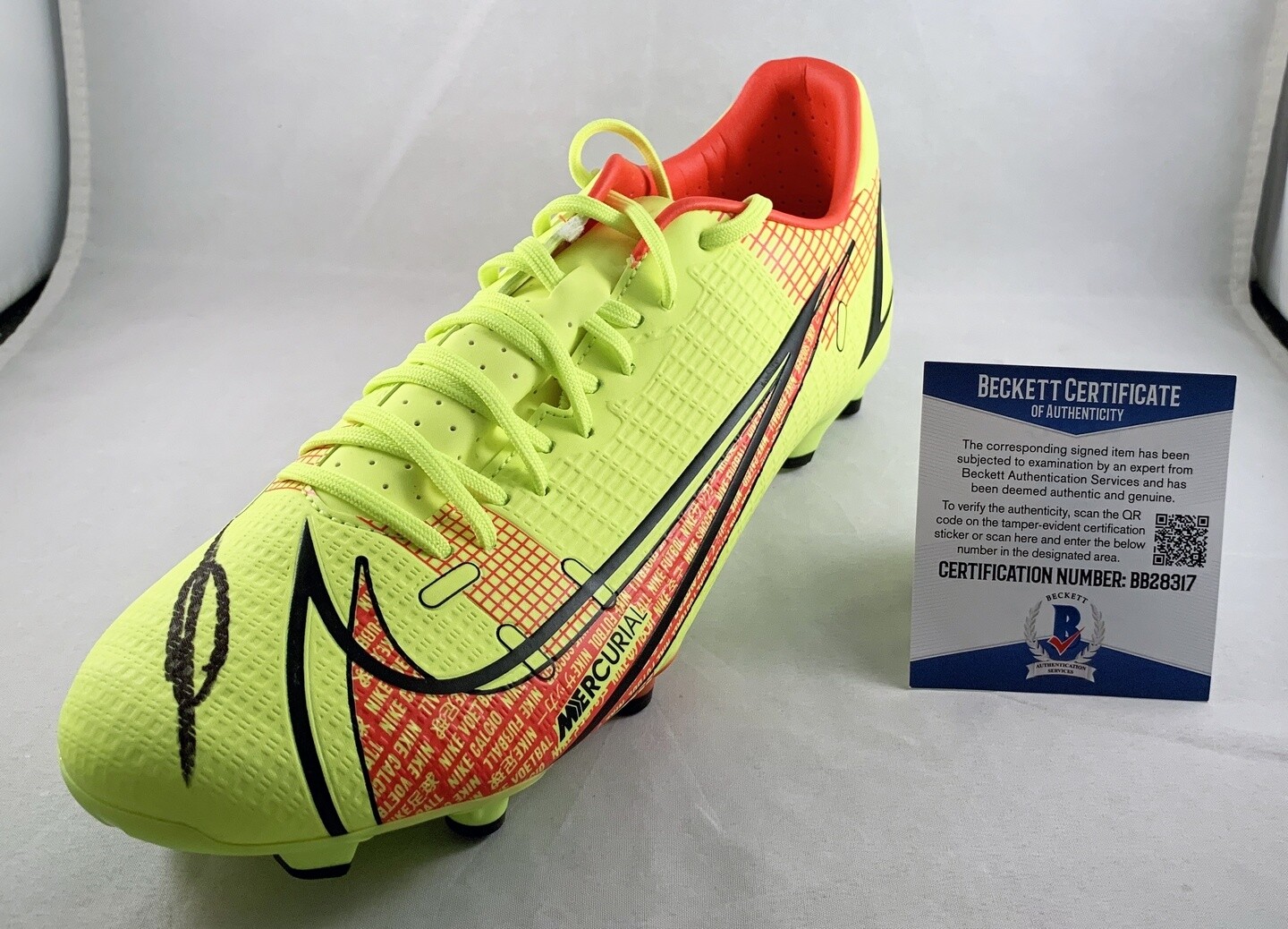 Ansu Fati Signed Boot Cleat Spike Nike Mercurial Vapor XIV Elite Beckett BAS ...