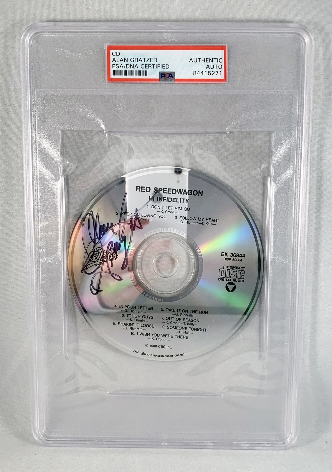 Alan Gratzer Signed CD PSA/DNA REO Speedwagon COA