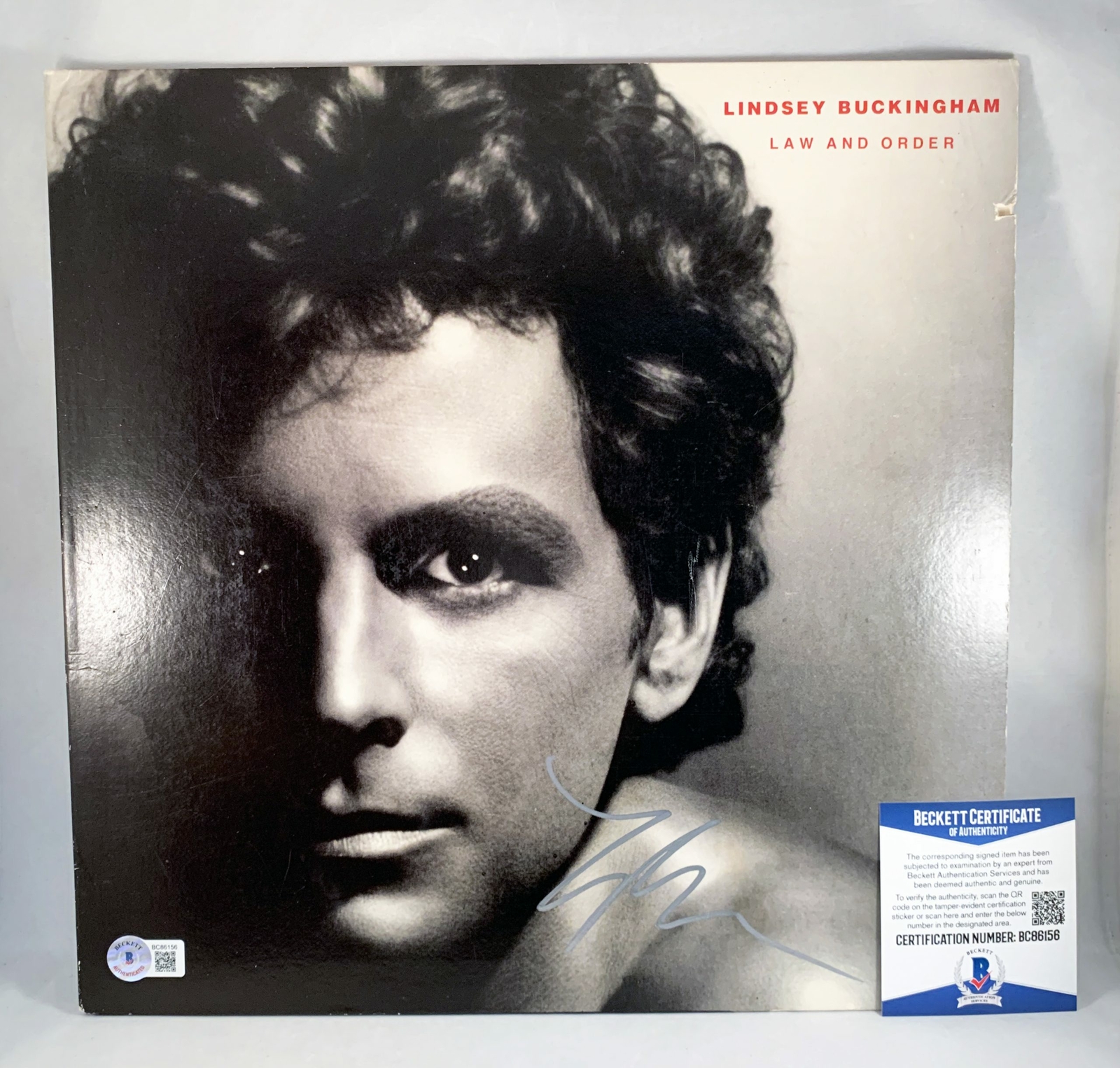 Lindsey Buckingham Signed Vinyl LP Album Beckett BAS COA