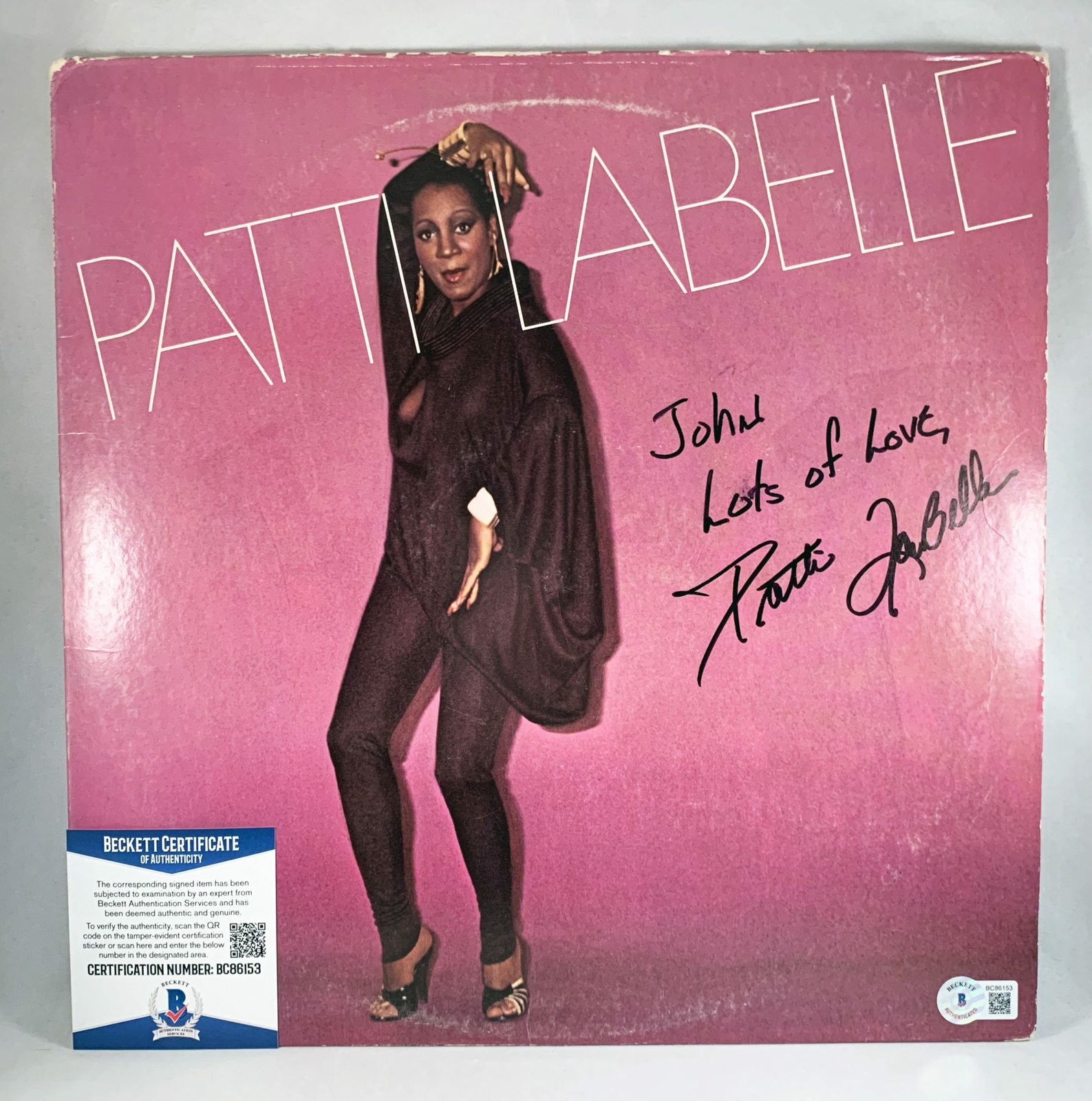 Patti LaBelle Signed Vinyl LP Album Beckett BAS COA