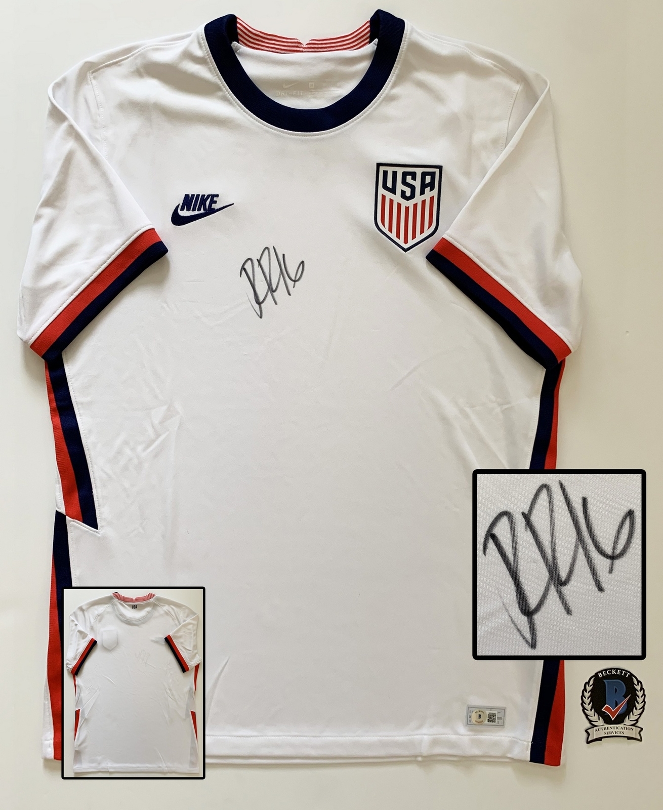 Team USA Soccer Ricardo Pepi Signed Jersey Beckett BAS MLS FC Dallas COA