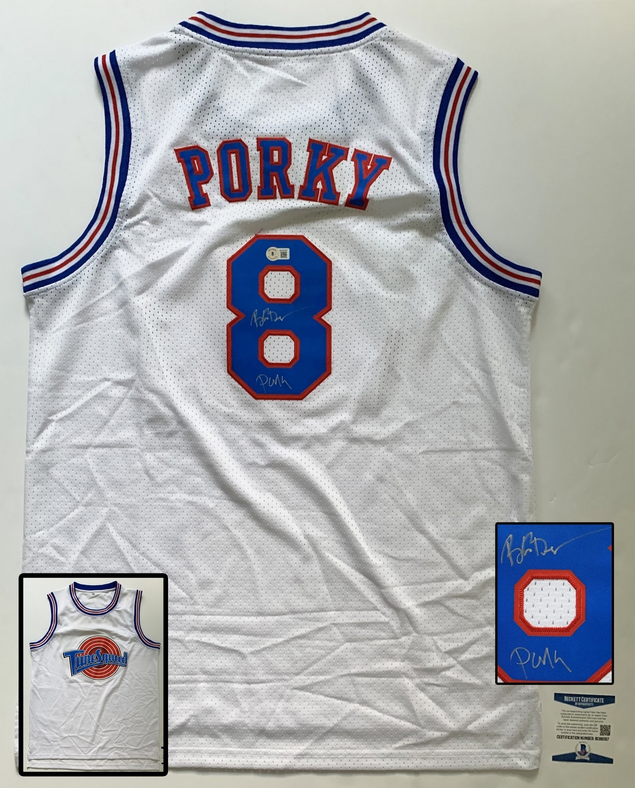 Bob Bergen Signed Jersey Pocky Pig Beckett BAS 1 COA