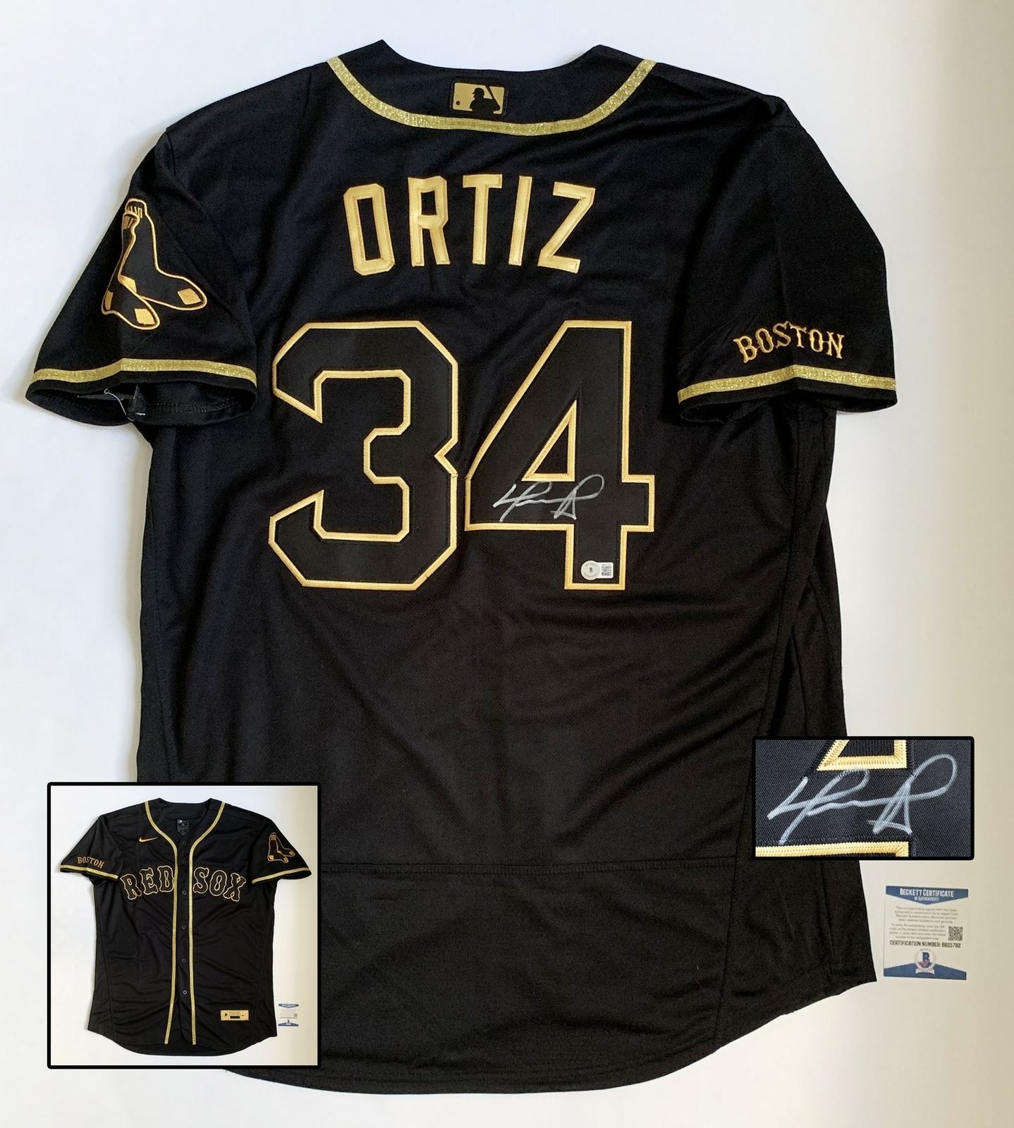 Boston Red Sox David Ortiz Signed Jersey Beckett BAS 1 COA