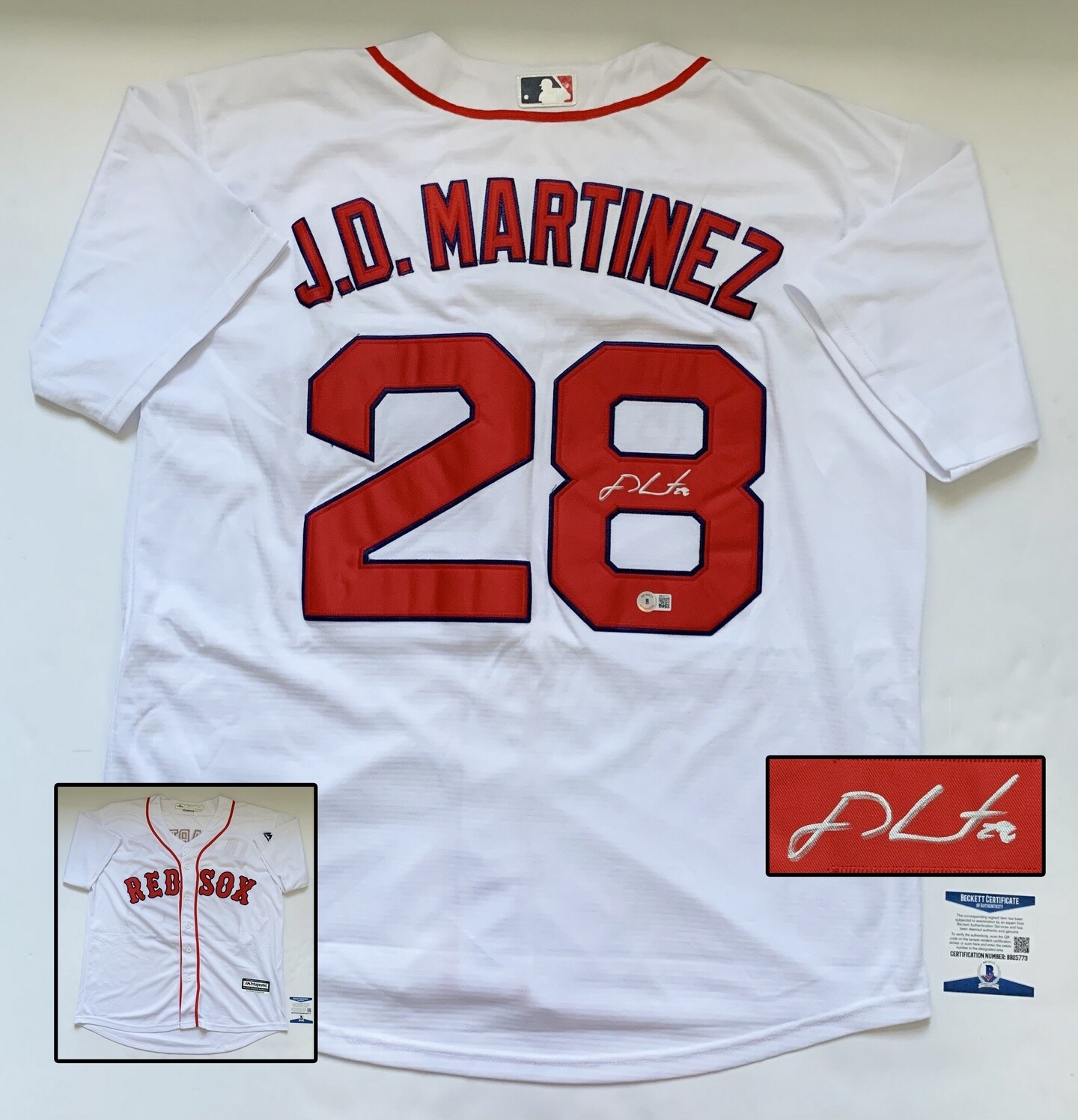 Boston Red Sox JD Martinez Signed Jersey Beckett BAS COA