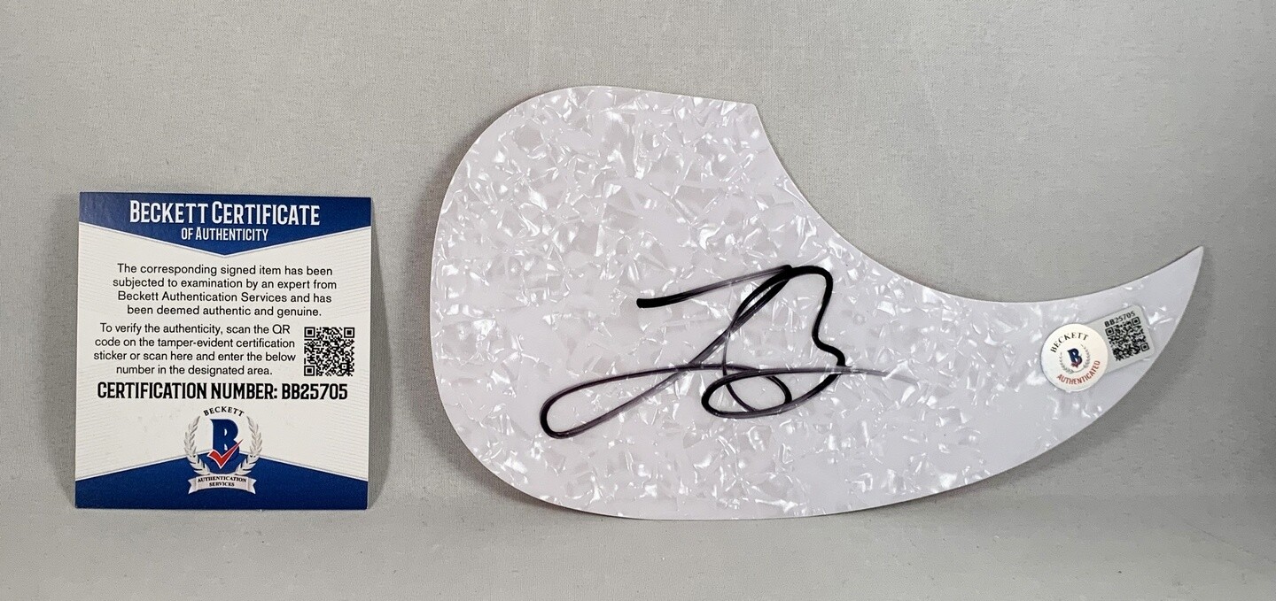Lee Brice Autographed Acoustic PickGuard Beckett BAS 2 COA