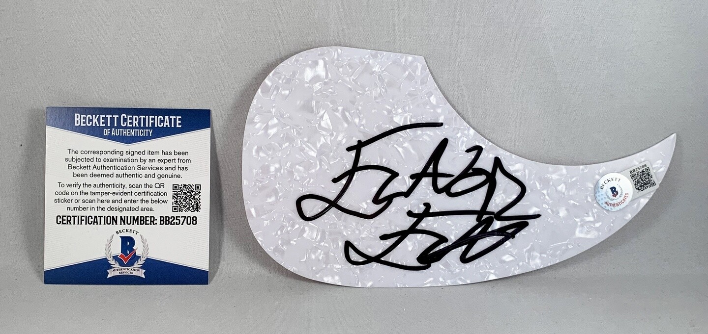 Flavor Flav Autographed Acoustic PickGuard Beckett BAS COA