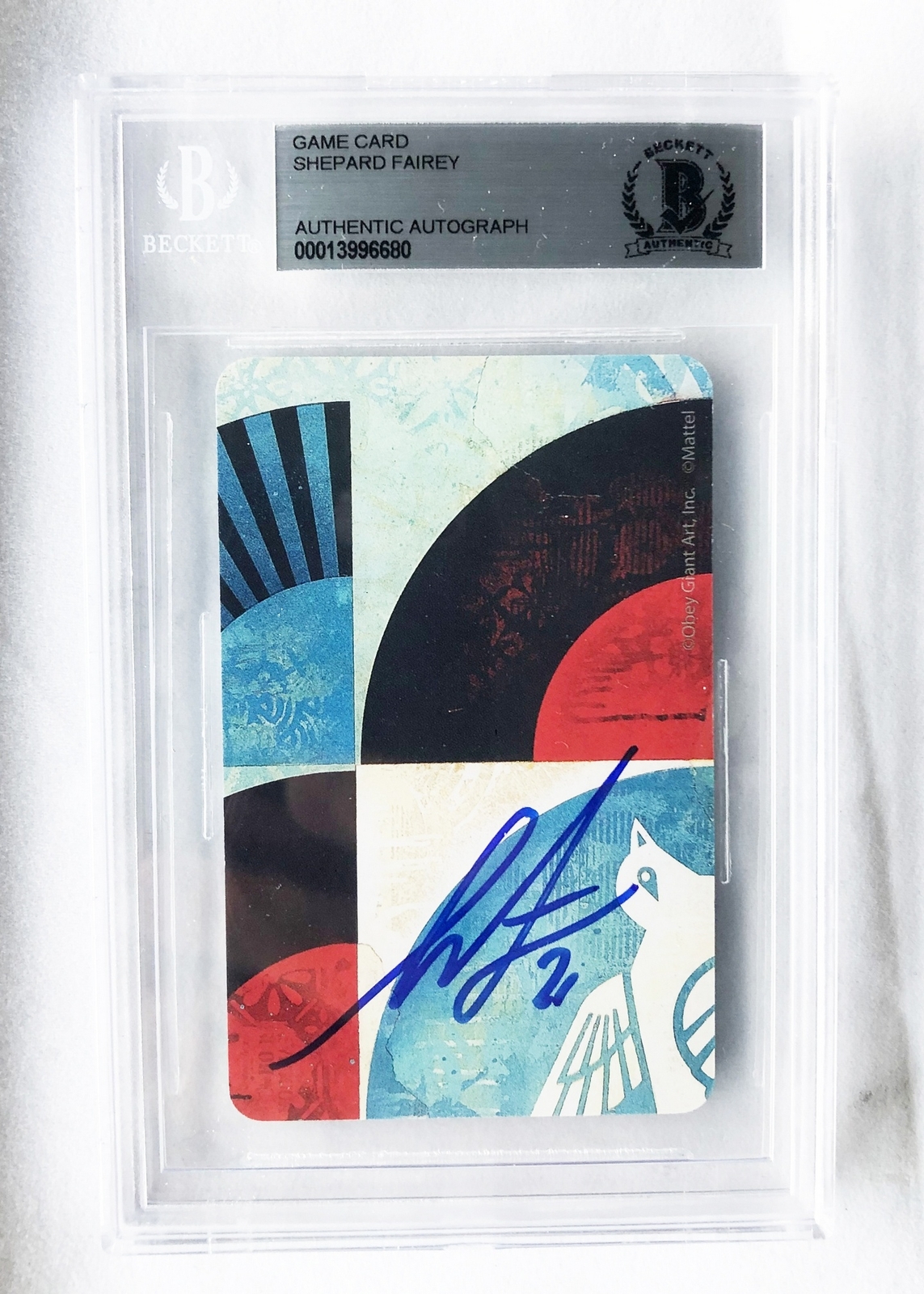 Shepard Fairey Signed Card Uno Limited Edition Beckett BAS 1 COA