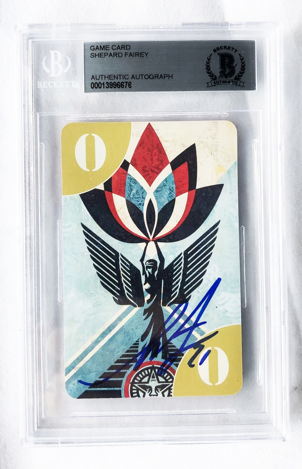 Shepard Fairey Signed Card Uno Limited Edition Beckett BAS 2 COA